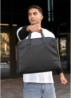 Сумка для ноутбука чорна з перфорацією