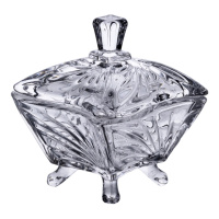 Сахарница с крышкой 7.5×7.5×9 см ваза сахарница стеклянная HP-4-117