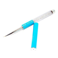 Пензель для малювання 5мл (складна блакитна ручка з декором)