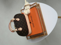 Сумка Louis Vuitton Alma BB коричневий + молочний