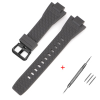 Ремінець для Casio G-Shock GST-B400 Gray BK полімерний сірий (SKU 1051-1131)