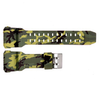 Ремінець для годинника Skmei 1637CMGN Camo Green каучуковий камуфляжний довжиною 26.5 см