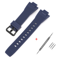 Ремінець для годинника Casio G-Shock GST-B400 Dark Blue BK синій полімерний