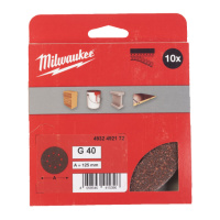 Папір шліфувальний MILWAUKEE діаметр 125/8 HL, зерно 40, (10шт)