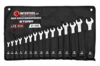 Набір рожково-накидних ключів Intertool 15 шт. (6-22 мм) Storm XT-1005 (XT-1005)
