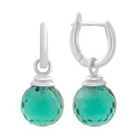 Серебряные серьги CatalogSilver с фианитами (60002218)