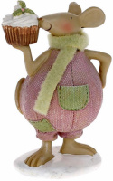 Статуэтка декоративная «Мышонок с капкейком» 14.5см, полистоун