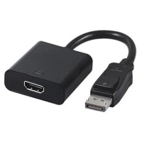 Перехідник Cablexpert DisplayPort-HDMI, 0.1м, Чорний (A-DPM-HDMIF-002)