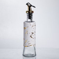 Бутылка для масла с дозатором 300 мл, белый мрамор HP-1343