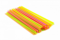 Трубочка для коктейля, ассорти 4 цвета неон 3 × 265 мм
