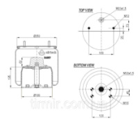 Пневморессора подвески  4007NP03 со стаканом металлическим