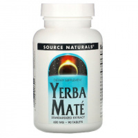 Падуб Парагвайский (Парагвайский Чай Мате) 600мг, Source Naturals, 90 таблеток