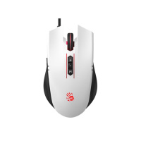 Мышь компьютерная проводная Bloody ES7 Panda White черная с белым