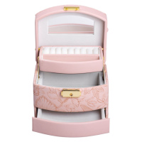 Шкатулка для украшений из эко кожи 3 яруса с замком органайзер для ювелирных изделий HP-5-23P