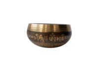 Тибетська співаюча чаша мантра Ом Мані Падме Хум + Біла Раковина Дхармі 10 см