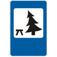 Дорожный знак 6.15 - Место отдыха. Знаки сервиса. ДСТУ 4100:2002-2014.