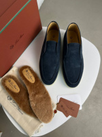 Лофери Loro Piana Open Walk темно-синього кольору ob435