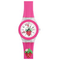 Дитячий годинник Better 005 Strawberry Pink-White рожевий силіконовий ремінець 1184-0043