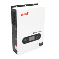 Гибридный инвертор MUST PV18-4024ECO. 4000W, 24V, ток заряда 60A, 170-280V, MPPT (100А, 60-360 Vdc), 318×454×122.5 мм. 8 кг.