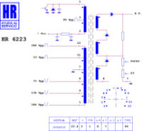 HR6223 D241 / 37 LINE OUTPUT TRANSFORMER (LOPT)/ FLYBACK ITT/NOKIA