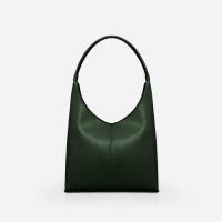 ТЕМНО-ЗЕЛЕНА - формат А4 - якісна та елегантна сумка на блискавці овальної форми (Луцьк, 850)