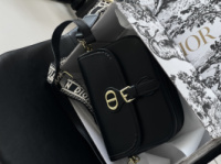 Сумка Christian Dior Bobby на широкому ременці чорний класичний