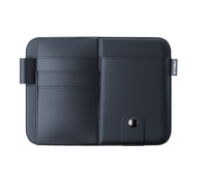 Автомобильний органайзер CABULE на солцезащитный козырек, 20x15.3см, крепление к козырьку ремнями, 4 отделения+места для ручки и очков,PV-кожа, черный