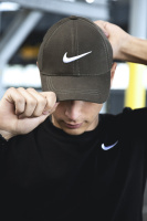 Кепка Nike хакі (біле лого)
