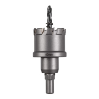 Коронка Holesaw TCT MILWAUKEE, для сталі/нержавіючої сталі, діаметр 40мм