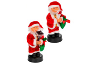 Игрушка музыкальная – механическая «Санта Клаус» качает головой светится поет 210мм 2АА (116352)