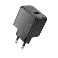 СЗУ 110-240V HOCO CS17A 1xUSB, 22.5W, Black, Blister