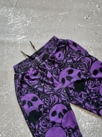 Шорти фіолетові з принтом - 44-052