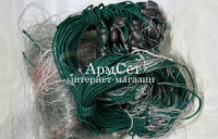 Рамовая сеть ячейка 50 мм, высота 1.5 м, длина 50 м, леска 0.22 мм TITAN промышленный лов