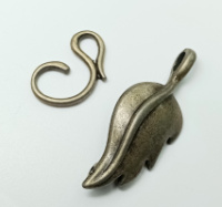 Замок «тогл» / размер 3×1,1 см/ цвет бронза