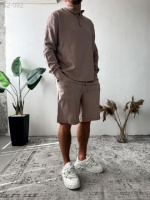 Комплект сорочка/шорти - пісочний колір  - 42-092