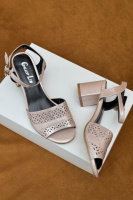 Босоножки женские, цвет пудровый, 243RE259