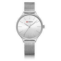 Жіночий годинник Curren 9024 Silver-White у класичному стилі зі сріблястим браслетом