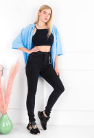 Жіночі темно-сірі брюки-скінні