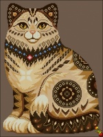 Схема для вышивки Тотемные животные: кошка
