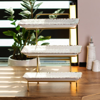 Фруктівниця керамічна трьохярусна 30,5*19*37 см