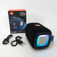 Портативная Bluetooth колонка TG339 5W с RGB подсветкой, Аккумуляторная колонка для музыки. Цвет: черный