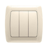 Выключатель VIKO тройной кремовый