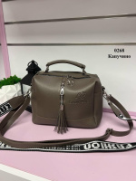 Капучино - стильна якісна сумка Lady Bags на два відділення з двома знімними ременями (0268)