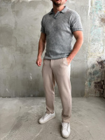 Брюки колір світло-бежевий - 2-056