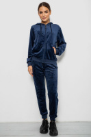 Спортивний костюм жіночий велюровий, колір синій, 244R9135