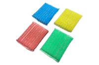 Губка для мытья посуды и уборка абразивная 120×80×10мм (4шт) (123914)