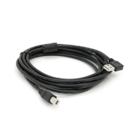 Кабель USB 2.0 RITAR AM/BM, 3.0m, угловой 90°, черный