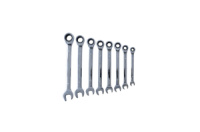 Набор рожково-накидных ключей Сила - 8 шт. (8-19 мм) с трещоткой в чехле 1 шт.