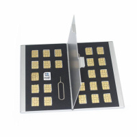 Алюминиевый органайзер кейс для 24 карт памяти MicroSD/Sim