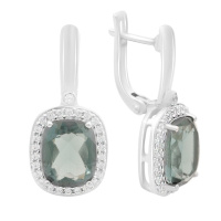 Серебряное кольцо CatalogSilver с топазом Лондон Блю 3.02ct, вес изделия 3,46 гр (2166917) 17.5 размер